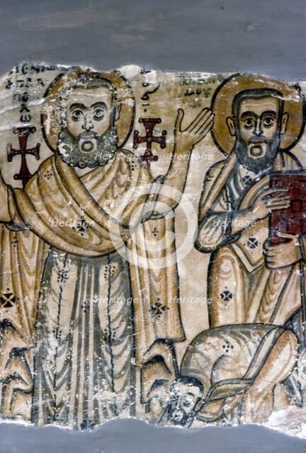 Two Saints, Coptic Wall Painting. Egypt, 6th century. Artist: Unknown.