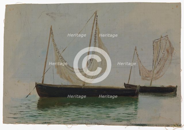 Two sailboats, exercise. Creator: Oscar Kleineh.