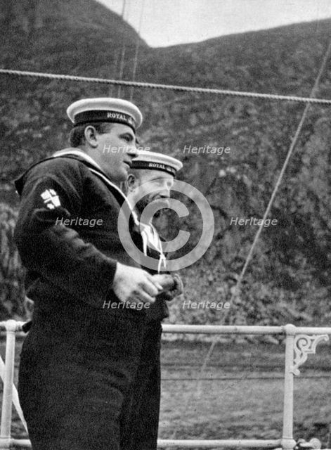 Two sailors on the royal yacht off the coast of Norway, 1904 (1908).Artist: Queen Alexandra