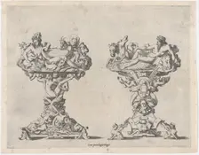 Two Salt Cellars, 16th-17th century. Creator: Rene Boyvin