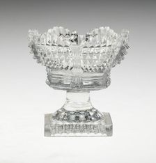 Two Salts, Lunéville, c. 1830. Creator: Baccarat Glasshouse