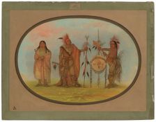 Two Saukie Chiefs and a Woman, 1861/1869. Creator: George Catlin