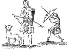 Two Saxon Archers, 8th century, (1833)