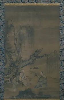 Two Scholar-Musicians in a Landscape, Ming dynasty (1368-1644), 15th cenury. Creator: Unknown