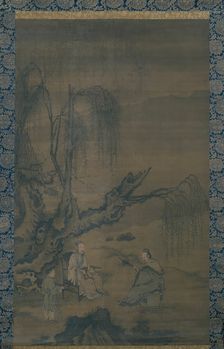 Two Scholar-Musicians in a Landscape, Ming dynasty (1368-1644), 15th cenury. Creator: Unknown