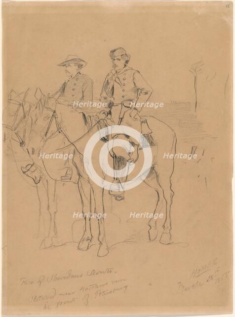 Two Scouts, 1865. Creator: Winslow Homer.