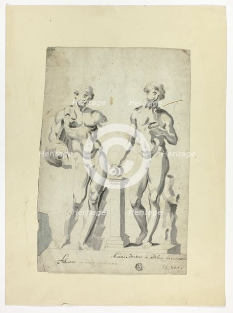 Two Sculptures: Antinous in Vatican Gardens and Nisaus Bacchus in the Farnese Palace, n.d. Creator: Unknown.