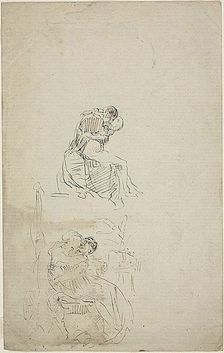 Two Seated Embracing Couples, n.d. Creator: Jean-Baptiste Carpeaux