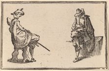 Two Seated Figures, 1621. Creator: Edouard Eckman