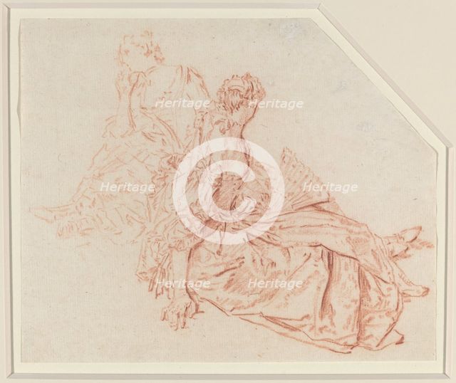 Two Seated Ladies. Creator: Nicolas Lancret.
