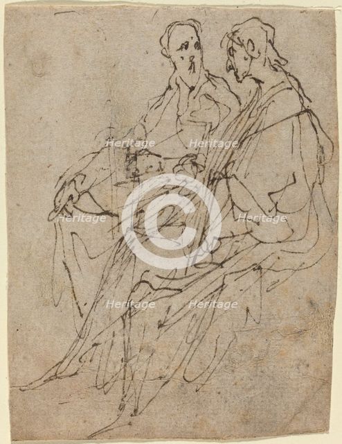 Two Seated Male Figures. Creator: Anthony van Dyck.