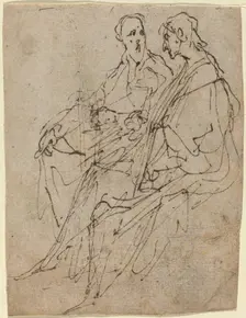 Two Seated Male Figures. Creator: Anthony van Dyck