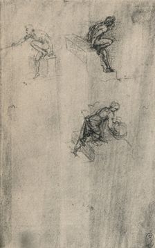 Two Seated Nudes and a Woman Washing c1480 (1945). Artist: Leonardo da Vinci