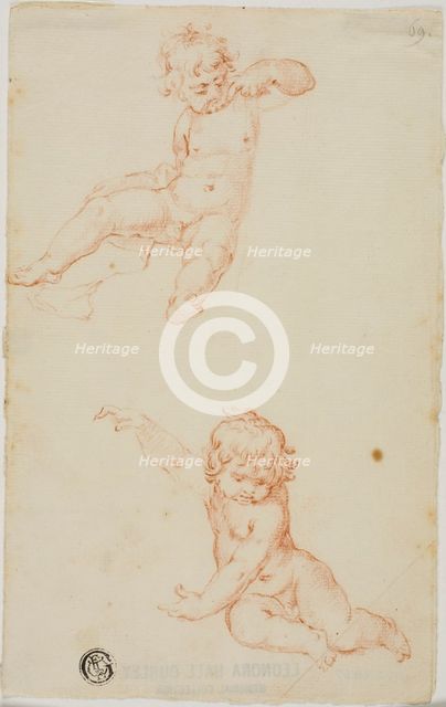 Two Seated Putti, n.d. Creator: Unknown.