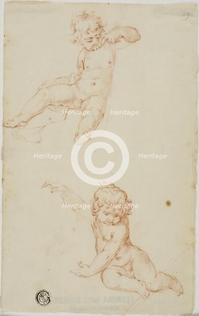 Two Seated Putti, n.d. Creator: Unknown.
