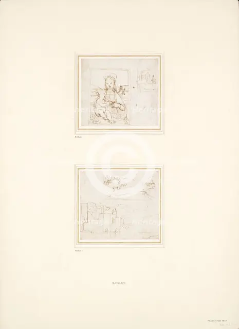 Two separate Sketches of Landscapes, 1500-1504. Artist: Raphael.