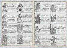 Two sheets (printed as one) with verses in Valencian for masquerades, 1861. Creator: Rafael Mariana