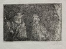 Two Shepherds (Les Deux Bergers). Creator: Alphonse Legros (French, 1837-1911)