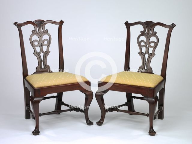 Two Side Chairs, c. 1775-1790. Creator: John Townsend (American, 1732-1809).