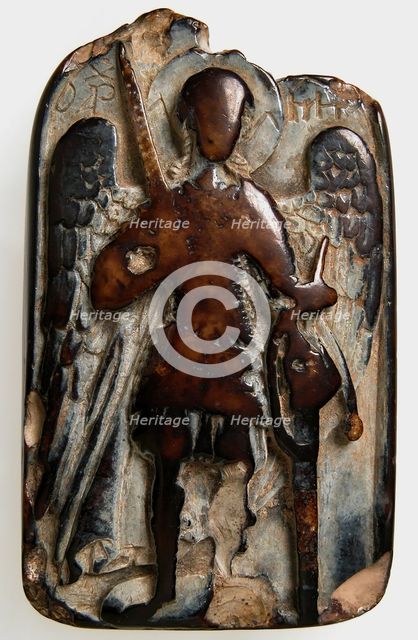 Two-Sided Pendant with the Archangel Michael and Daniel in the Lion’s Den, Byzantine, 1200 or later. Creator: Unknown.