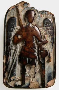 Two-Sided Pendant with the Archangel Michael and Daniel in the Lion’s Den, Byzantine, 1200 or later. Creator: Unknown