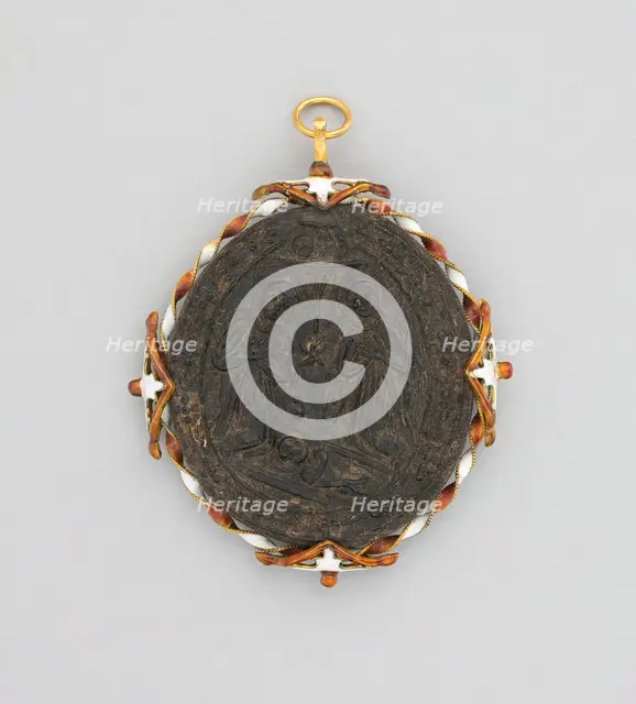 Two-Sided Pendant with Adoration and Baptism of Christ, Spain, 18th century (?), mount: 19th century Creator: Unknown.