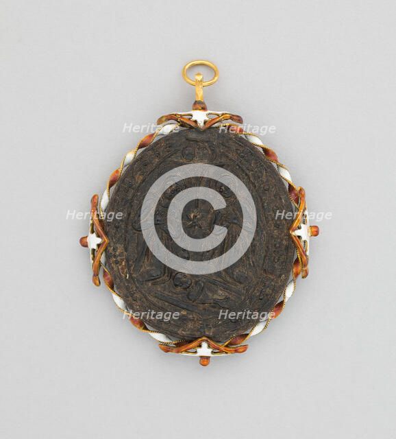 Two-Sided Pendant with Adoration and Baptism of Christ, Spain, 18th century (?), mount: 19th century Creator: Unknown.