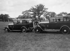 Two Singer Super Sixes at the Bugatti Owners Club gymkhana, 5 July 1931. Artist: Bill Brunell