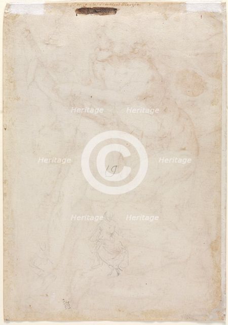 Two Sketches of a Mother and Child, 16th century. Creator: Anonymous.