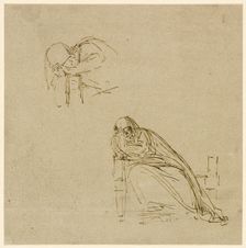Two Sketches of a Weeping Woman, n.d. Creator: Benjamin West