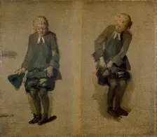 Two Sketches of David Garrick as Abel Drugger in The Alchymist 18th century. Artist: Johan Zoffany