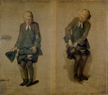 Two Sketches of David Garrick as Abel Drugger in The Alchymist 18th century. Artist: Johan Zoffany