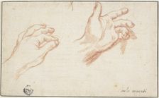 Two Sketches of Left Hand, n.d. Creator: Carlo Maratti