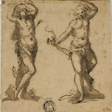 Two Sketches of Saint Sebastian, n.d. Creator: Giovanni Battista Trotti