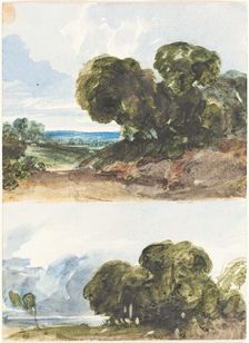 Two Sketches of Trees. Creator: James Bulwer
