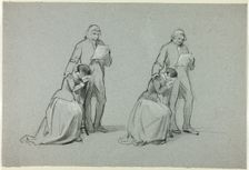 Two Sketches: Father and Daughter, n.d. Creator: Henry Stacy Marks