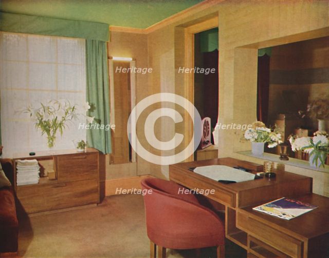 'Two small rooms converted for use as bedroom and study', 1933. Artist: Unknown.