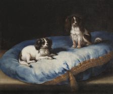 Two smaller dogs, c17th century. Creator: David Klocker Ehrenstrahl