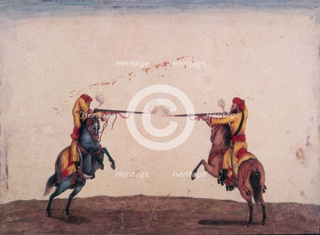 Two soldiers of Skinner's Horse cavalry unit, c1815-c1827. Creator: Ali Khan Ghulam.