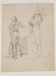 Two Soldiers, between 1770 and 1785. Creator: Circle of John Hamilton Mortimer