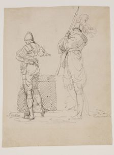 Two Soldiers, between 1770 and 1785. Creator: Circle of John Hamilton Mortimer