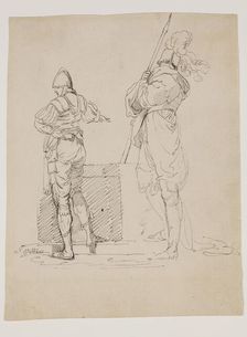 Two Soldiers, between 1770 and 1785. Creator: Circle of John Hamilton Mortimer