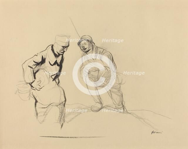 Two Soldiers, c. 1914/1919. Creator: Jean Louis Forain.