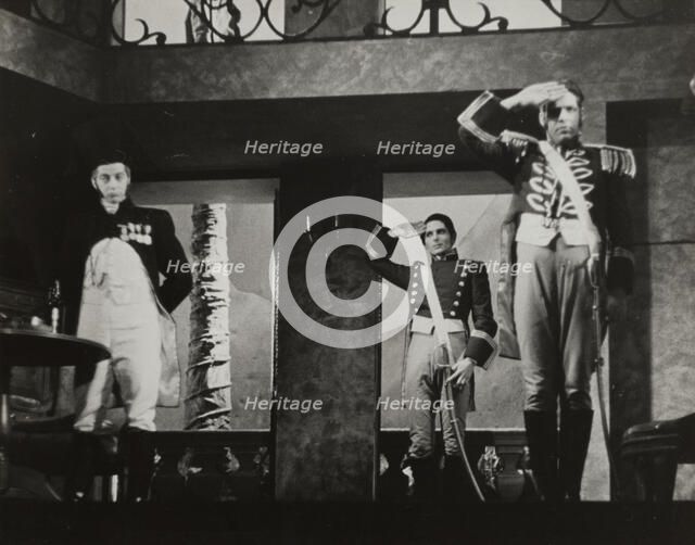 Two soldiers, saluting, 1938. Creator: Unknown.