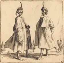 Two Turks, 1617 and 1621. Creator: Jacques Callot