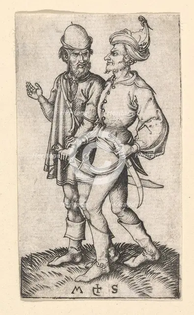 Two Turks, ca. 1435-1491. Creator: Martin Schongauer.