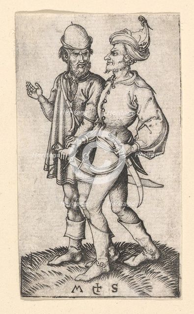 Two Turks, ca. 1435-1491. Creator: Martin Schongauer.