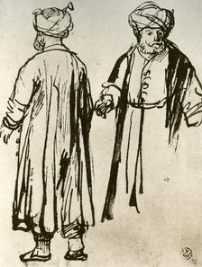 Two Turks Walking 1913.Artist: Rembrandt Harmensz van Rijn