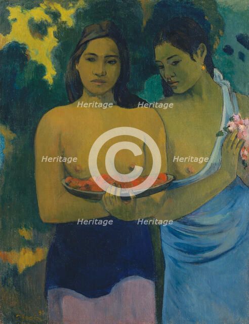 Two Tahitian Women, 1899. Creator: Paul Gauguin.