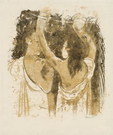 Two Tahitians Gathering Fruit [recto], 1899/1900. Creator: Paul Gauguin